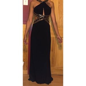 Formal navy blue dress